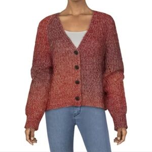 Cabela's Natural Reflections Space Dye Long-Sleeve Cardigan Red Women's Sweater